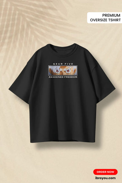GEAR FIVE – Awakened Freedom Premium Oversized T-Shirt (240 GSM French Terry)