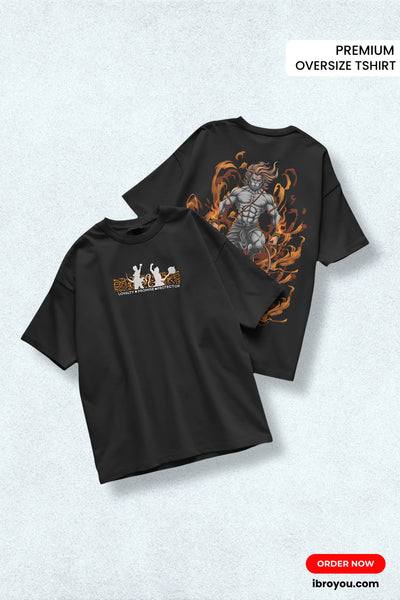 ⚡ Ramayana-Inspired Hanuman Oversized Premium T-Shirt | 240 GSM Streetwear