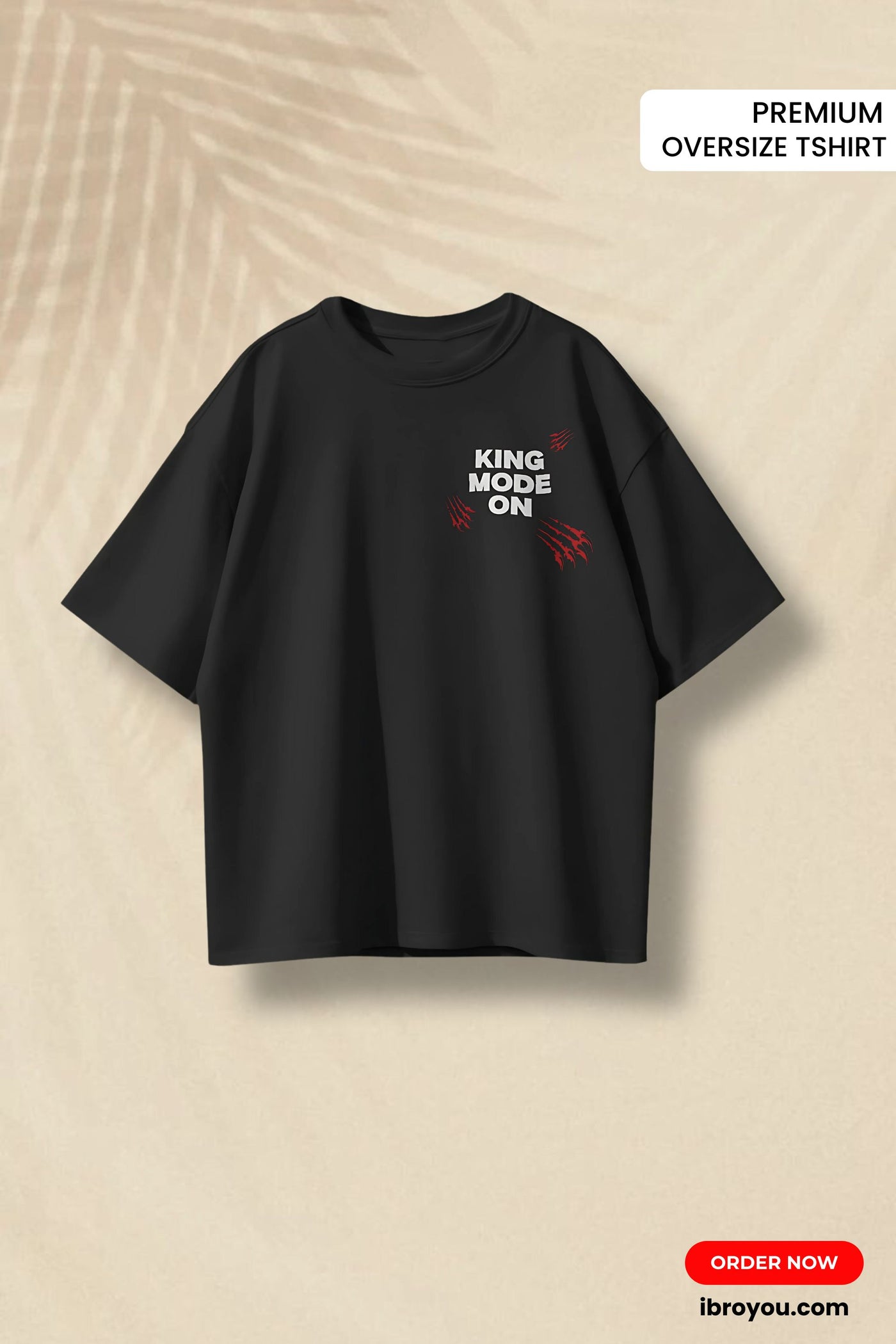 Men’s Premium Oversized T-Shirt – “Discipline” Lion Graphic | King Mode On Streetwear Tee