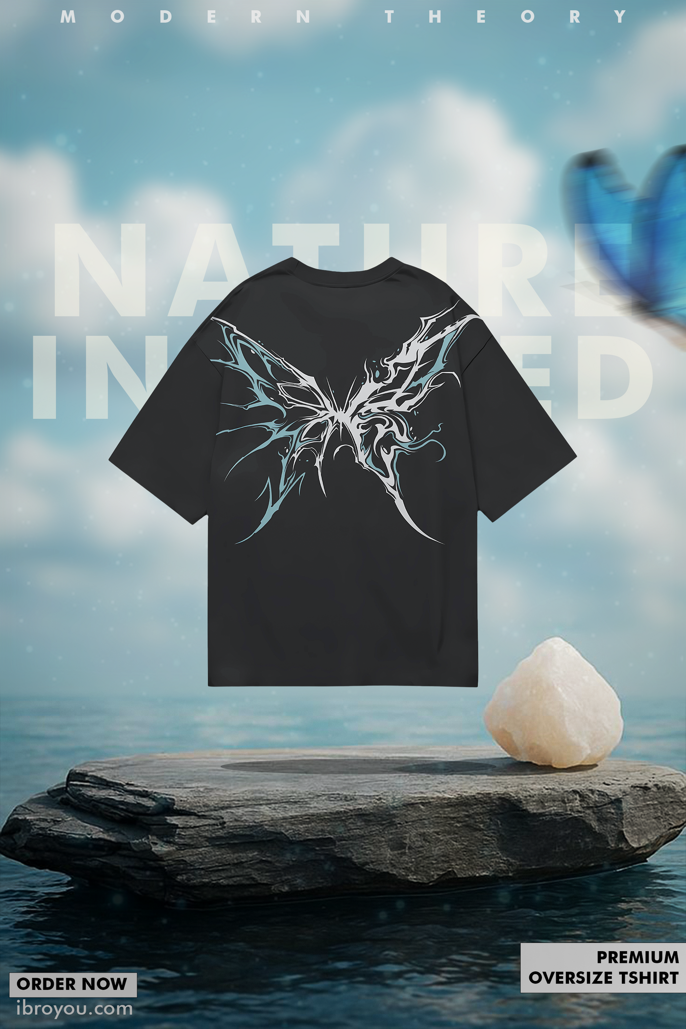 🖤 I Bro You™ Off-Shoulder Baggy Tee – Tribal Wings Edition